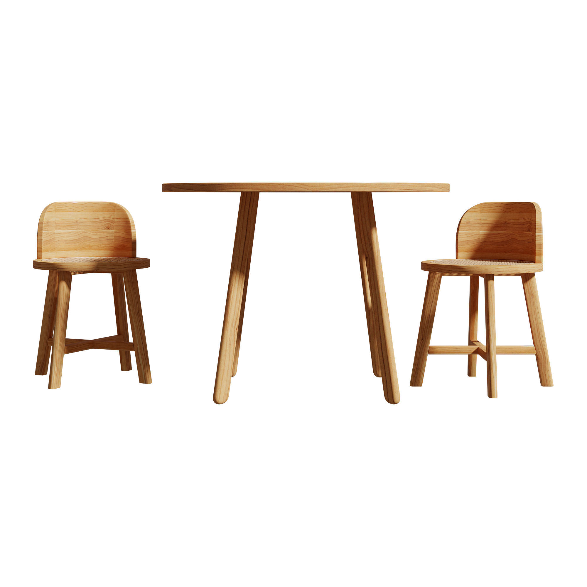 Kathyscove Quinns Junior Round Activity Wood Table Chairs Set 3D model_13