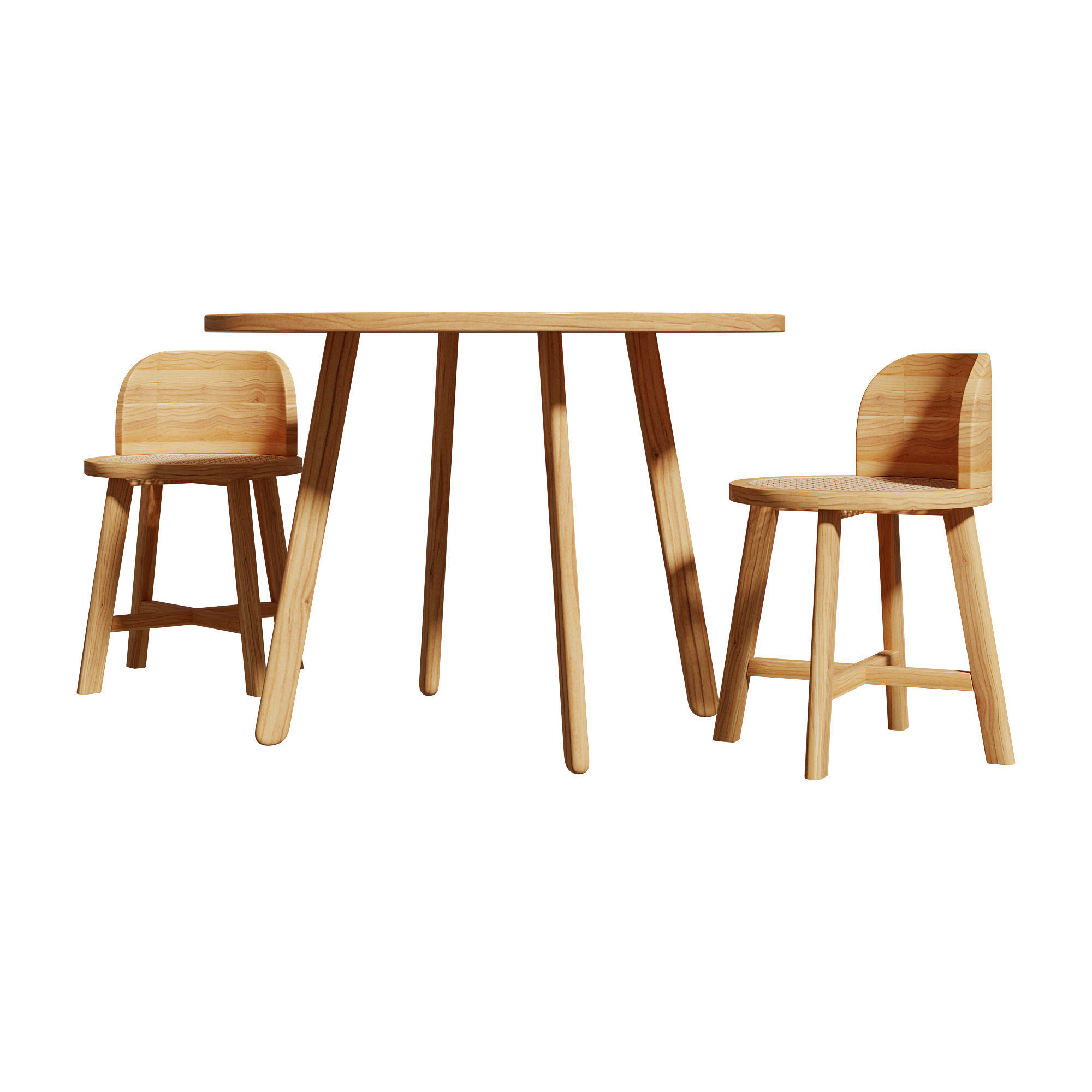Kathyscove Quinns Junior Round Activity Wood Table Chairs Set 3D model_10