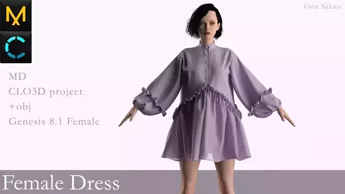 Female Dress Marvelous Designer