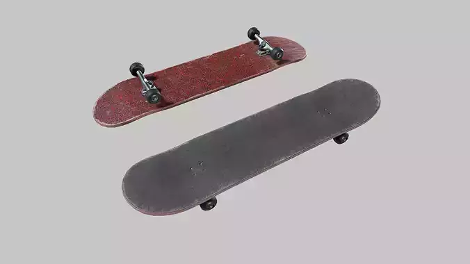 Skateboard Game Ready PBR Model Low-poly 3D model