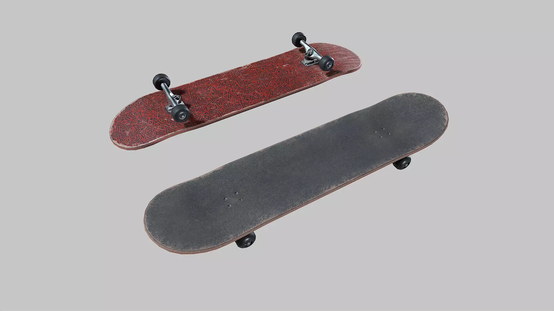 Skateboard Game Ready PBR Model Low-poly 3D model_0