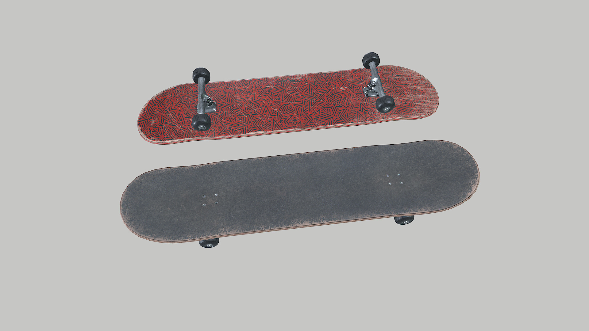 Skateboard Game Ready PBR Model Low-poly 3D model_3