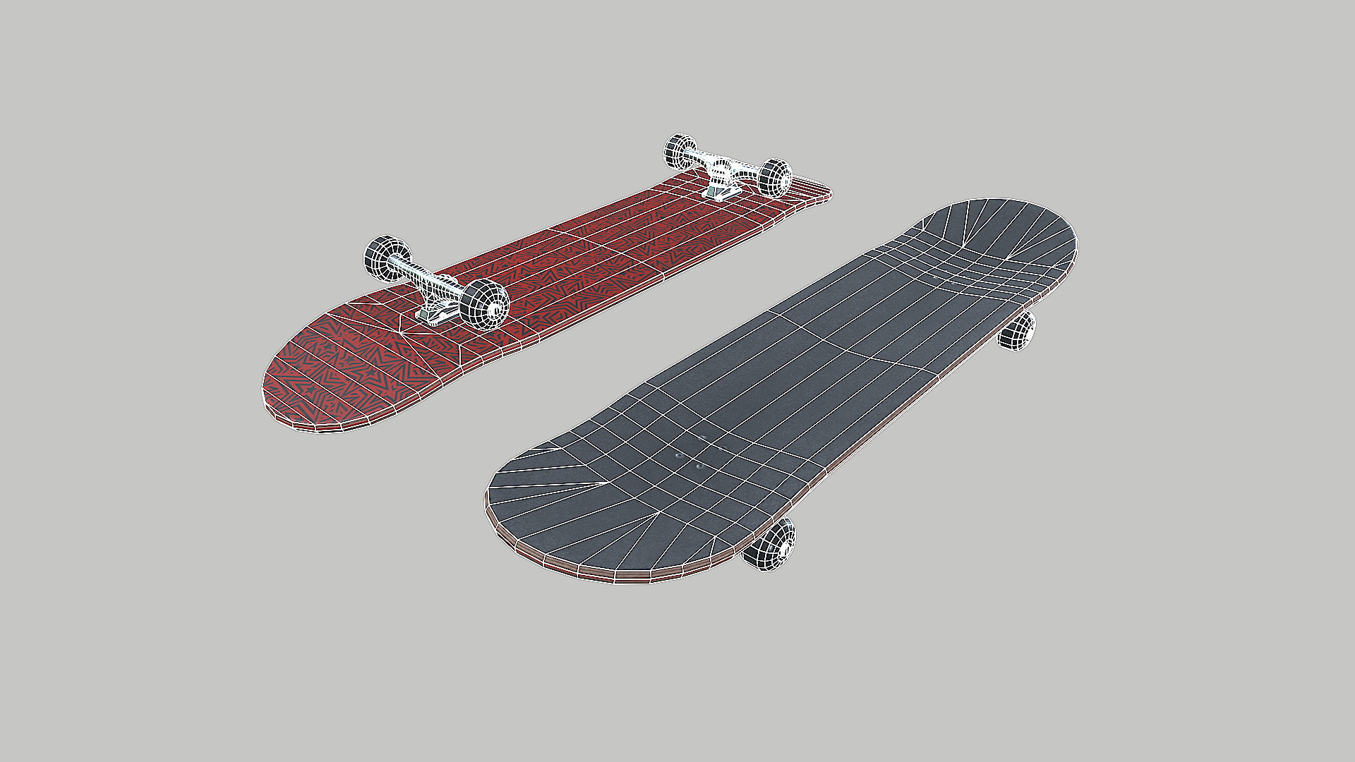 Skateboard Game Ready PBR Model Low-poly 3D model_6