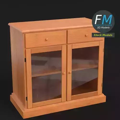 Kitchen sideboard with glass panels