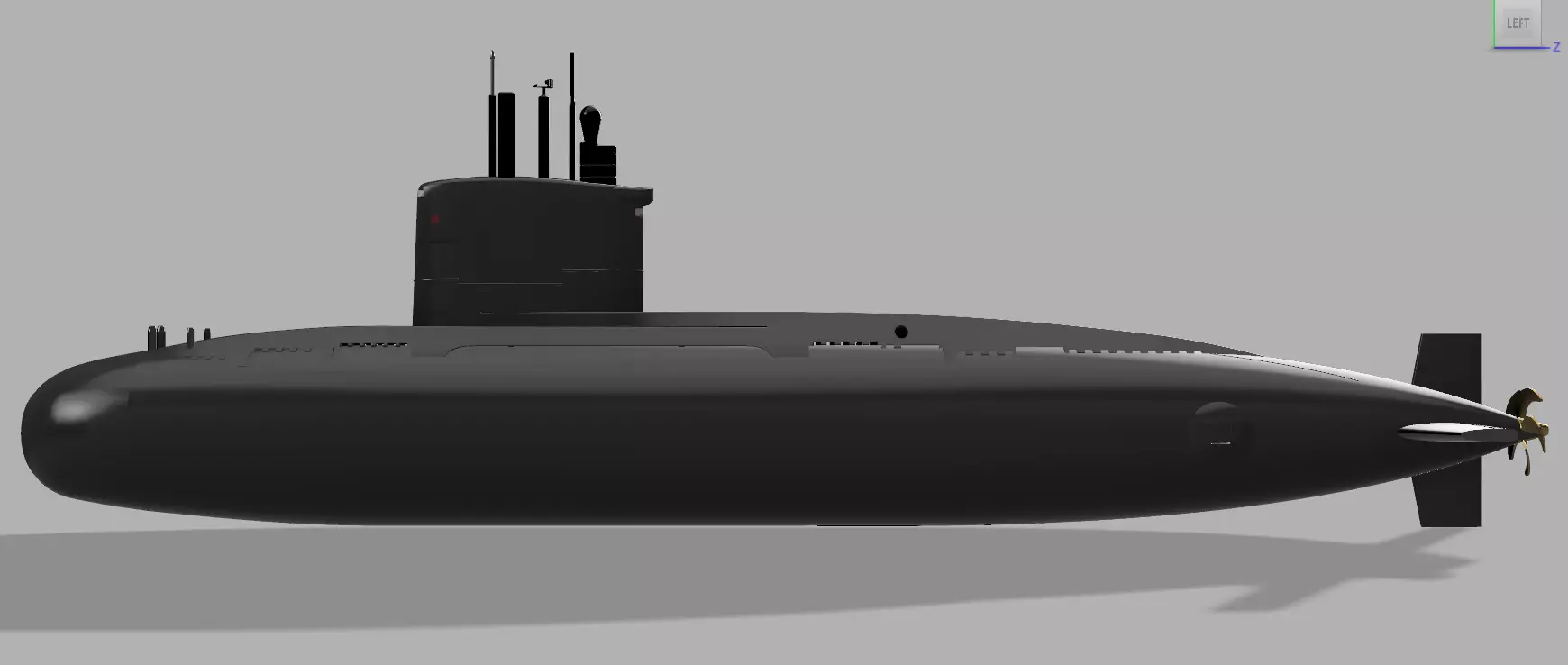 Taiwan submarine Hai-Lung Class 1- 50 scale designed for RC 3D print model_0