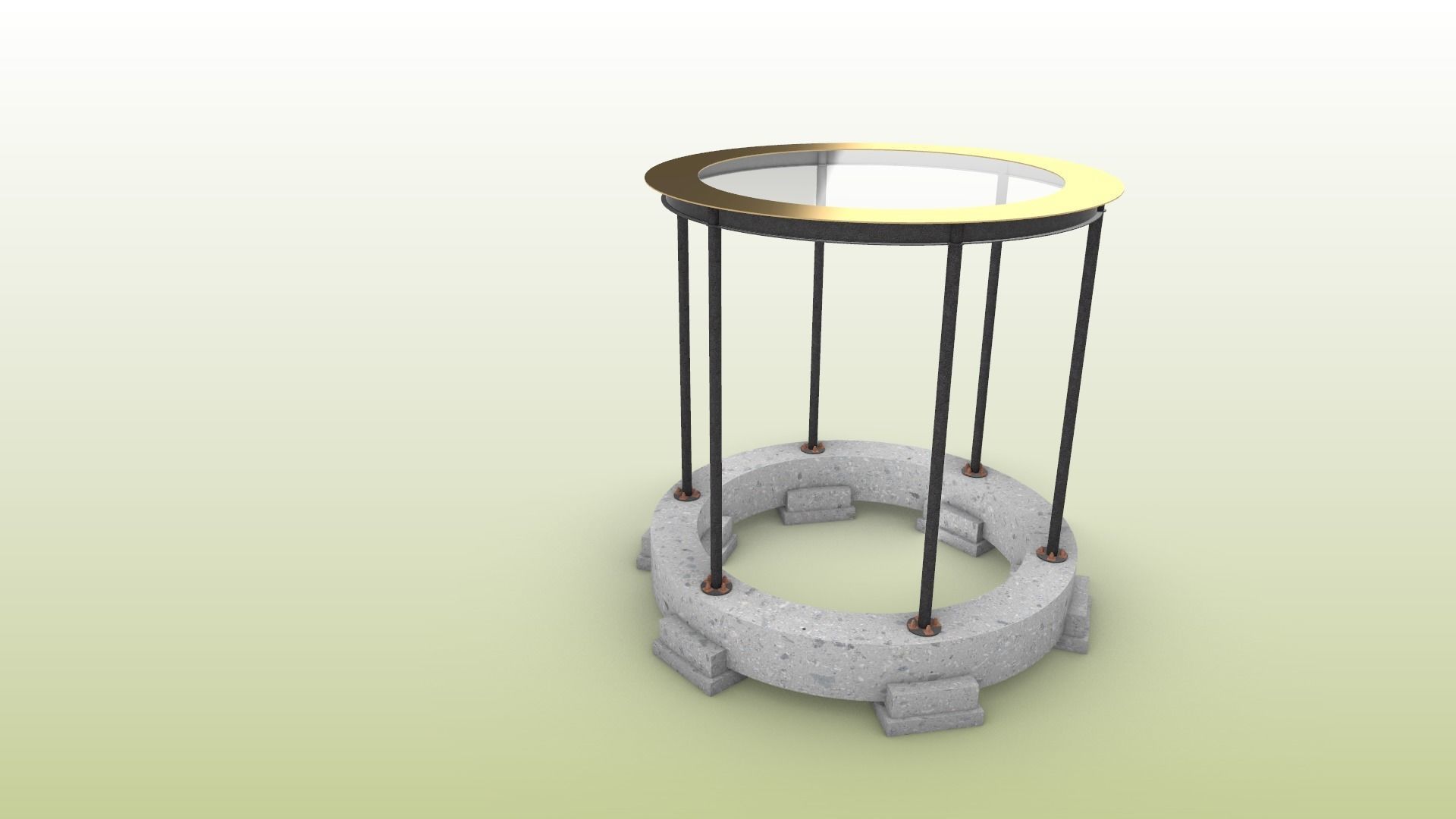 Circular steel-framed building 3D model_6