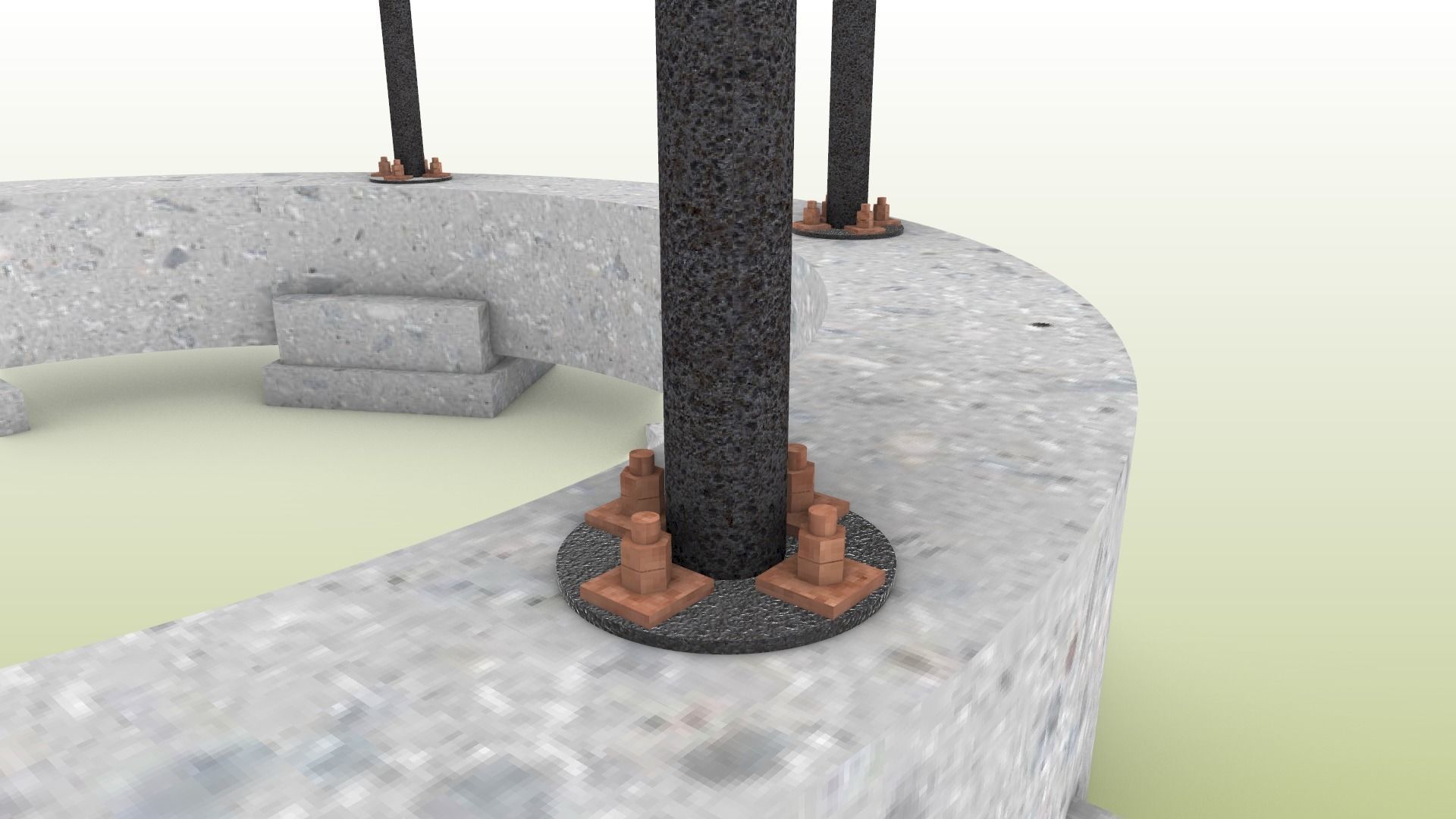 Circular steel-framed building 3D model_5