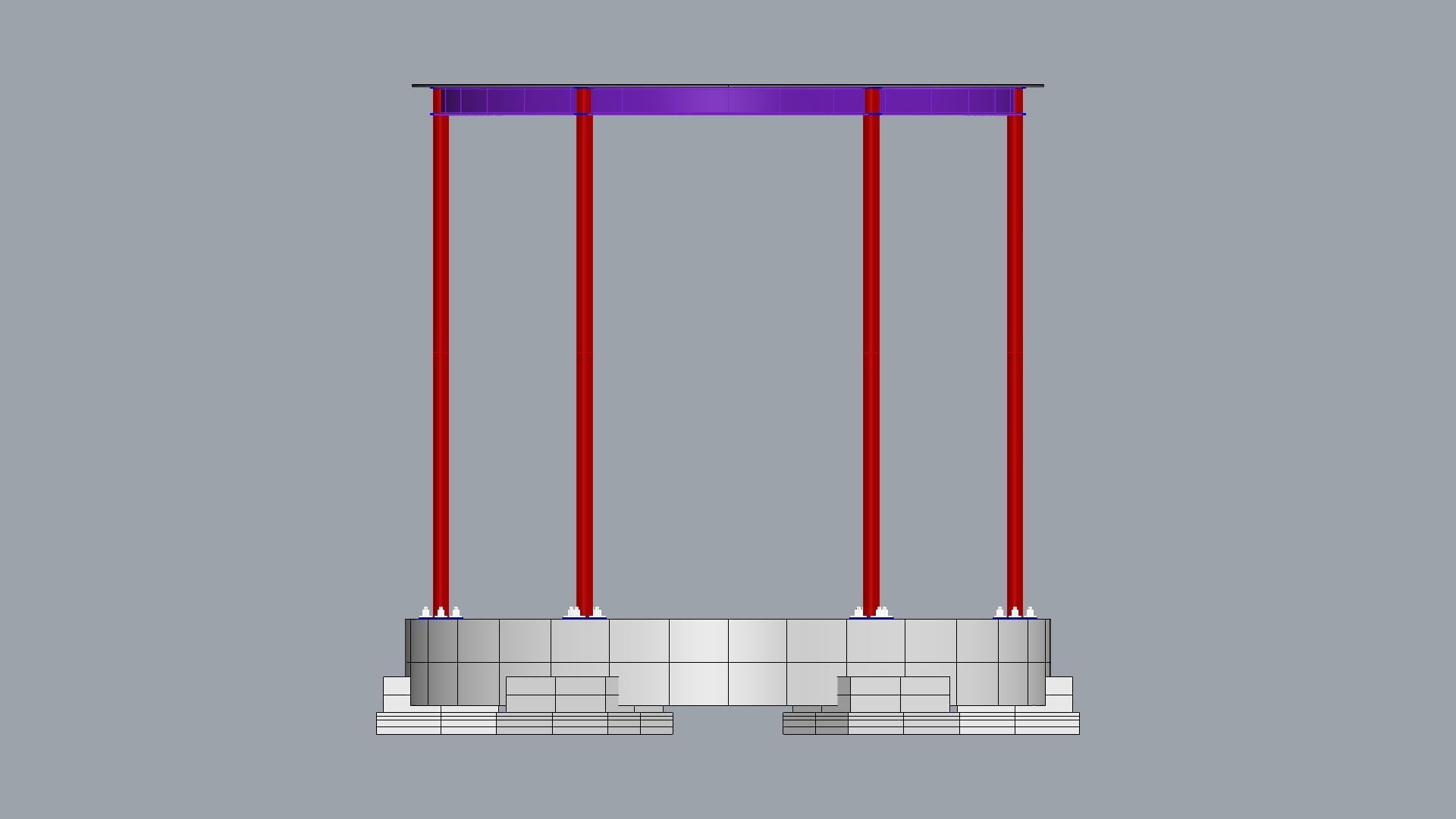 Circular steel-framed building 3D model_8
