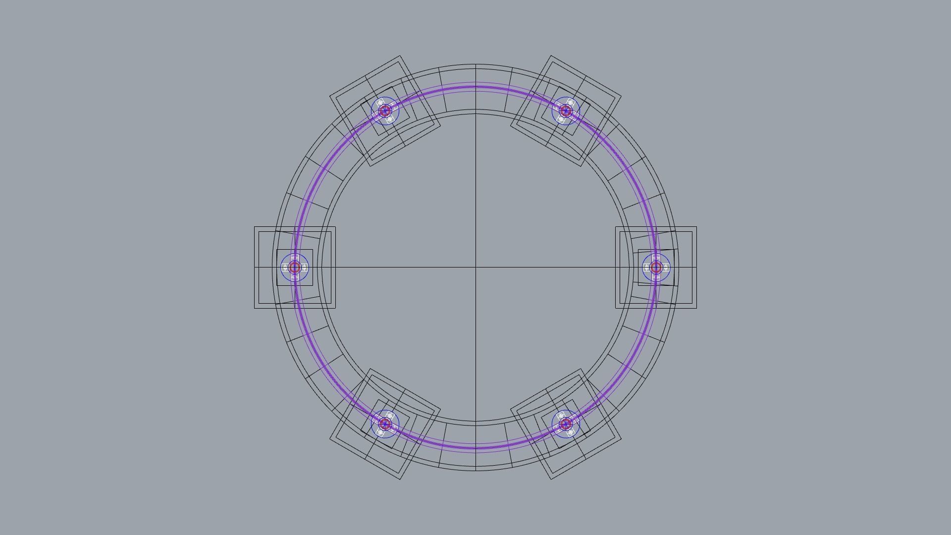 Circular steel-framed building 3D model_9