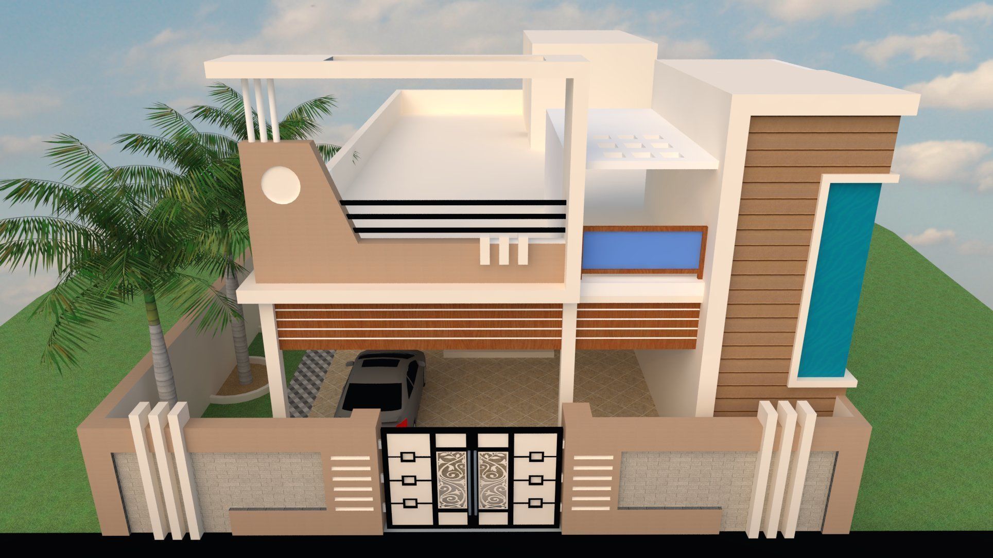 3D model Portico Elevation VR / AR / low-poly | CGTrader