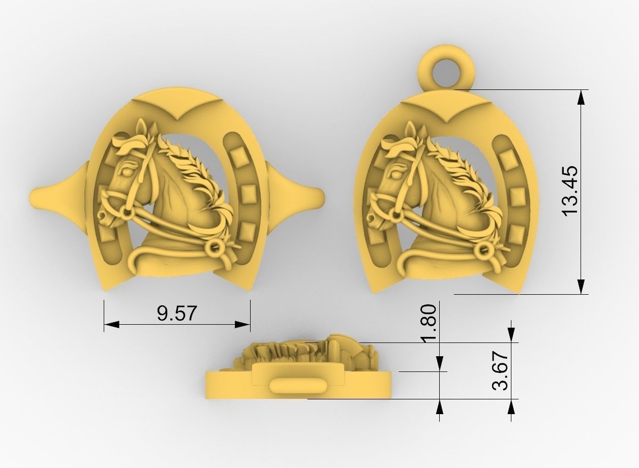 DIJE PULSERA CABALLO 3D print model_4