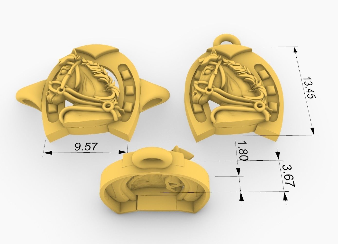 DIJE PULSERA CABALLO 3D print model_5