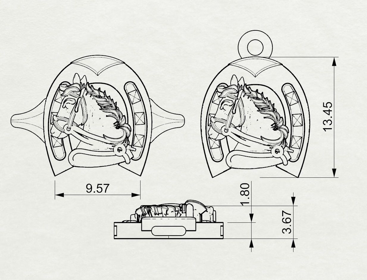 DIJE PULSERA CABALLO 3D print model_3