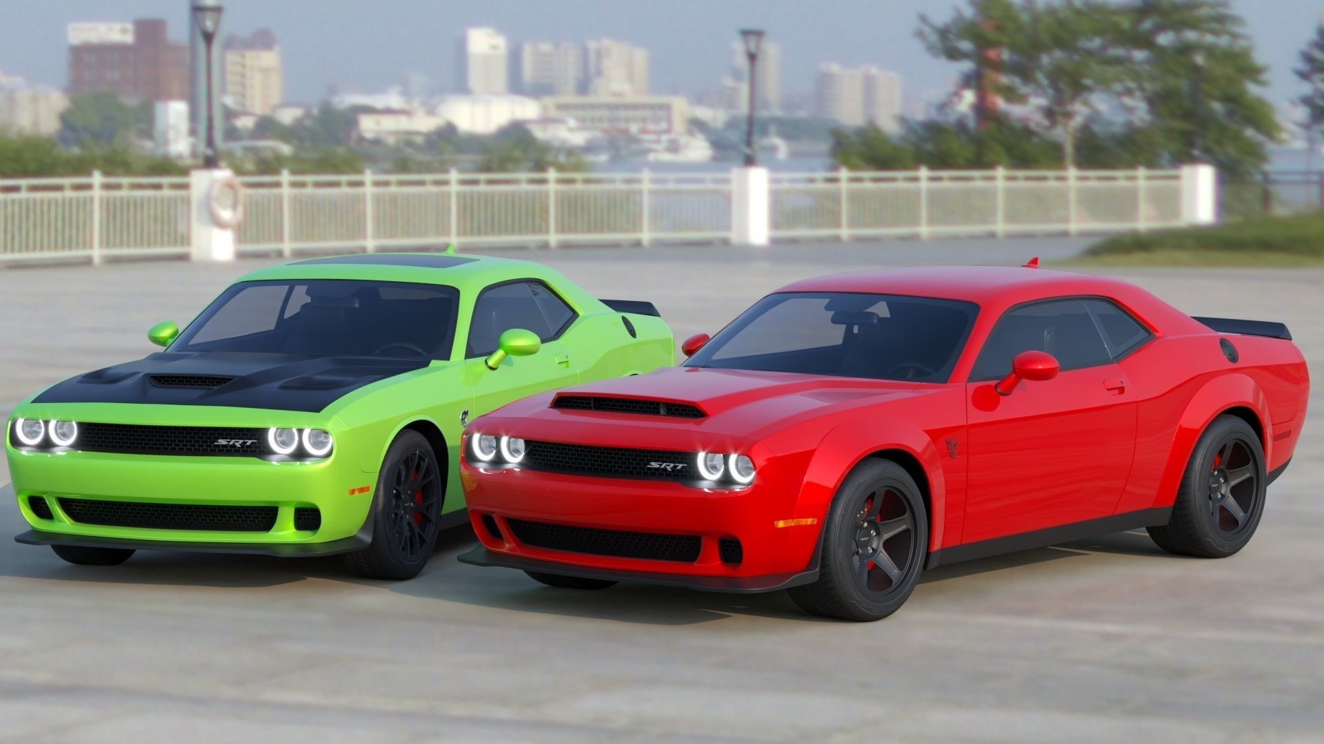 Dodge Challenger SRT Hellcat and  Demon 3D model_1
