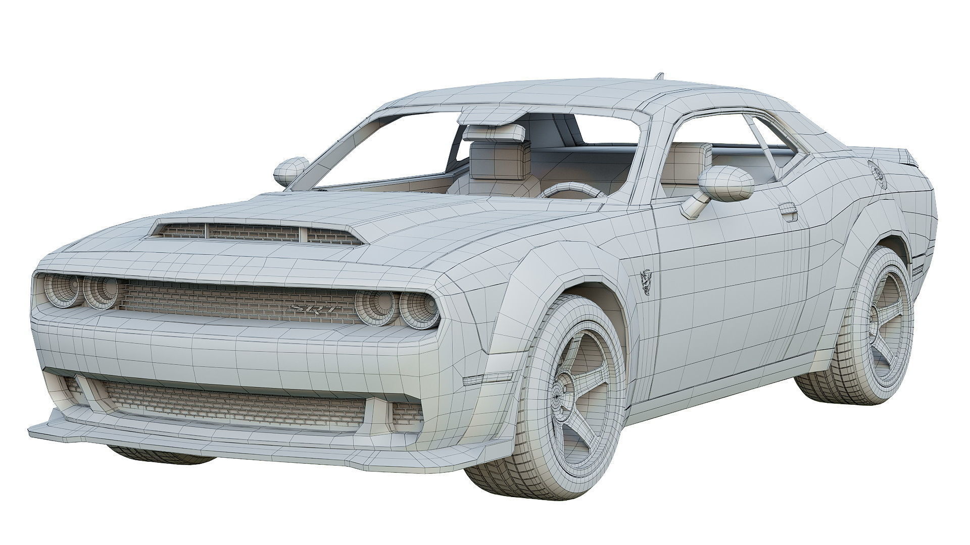 Dodge Challenger SRT Hellcat and  Demon 3D model_8