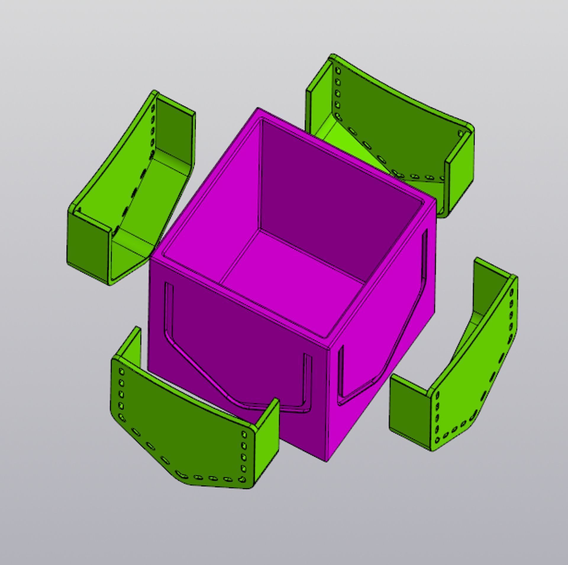 Organizer with pockets 3D print model_5
