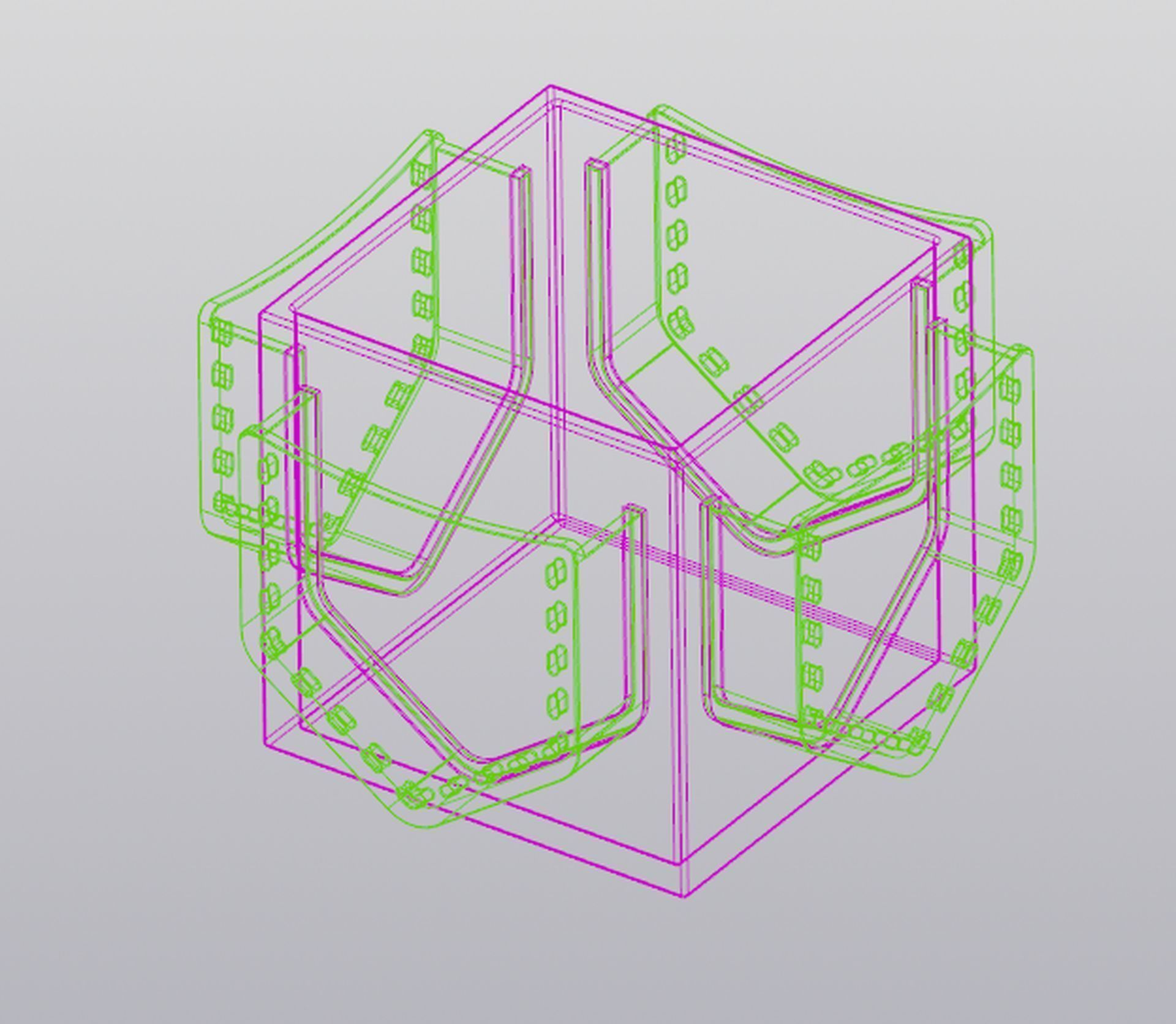 Organizer with pockets 3D print model_6