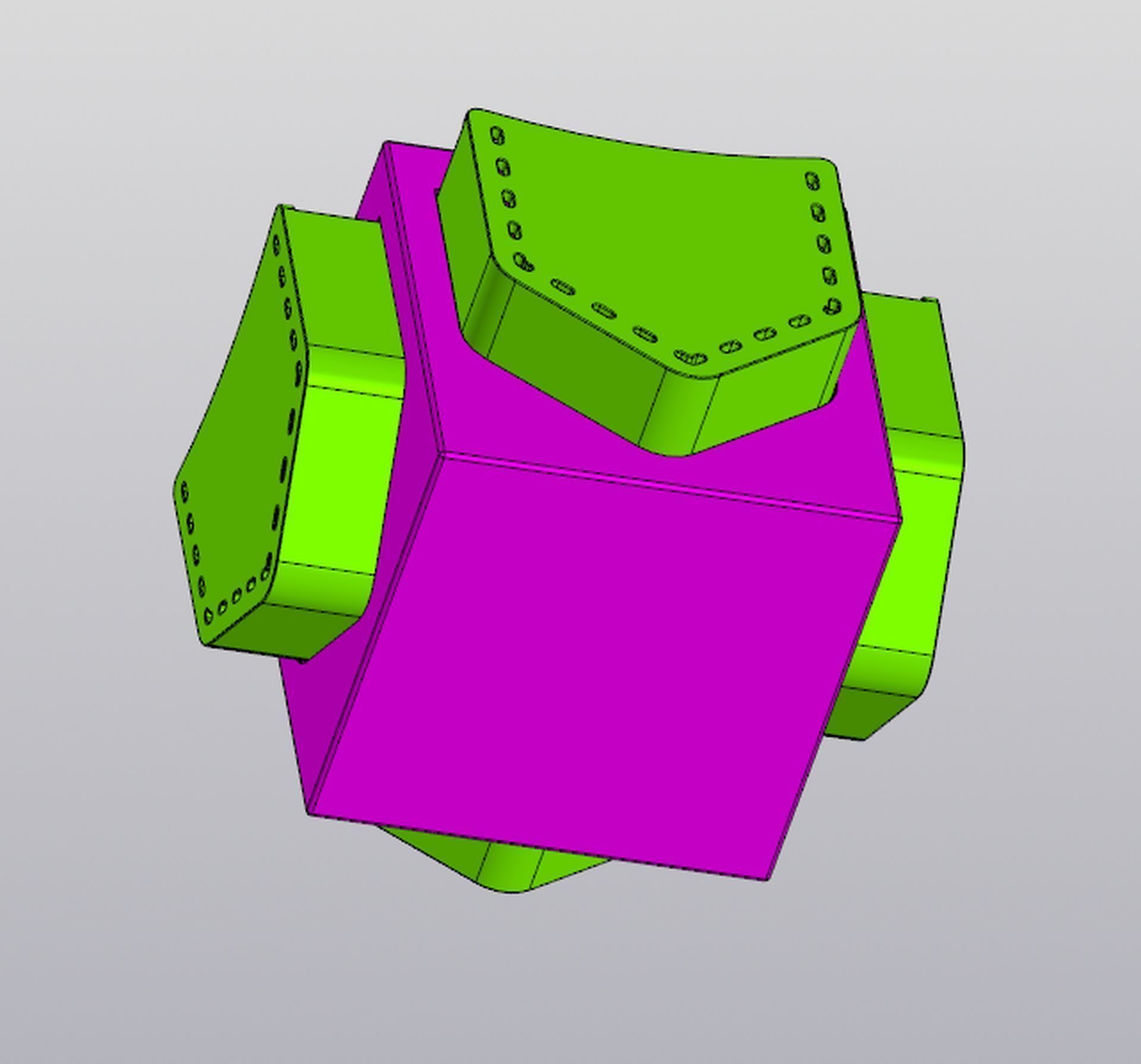 Organizer with pockets 3D print model_3