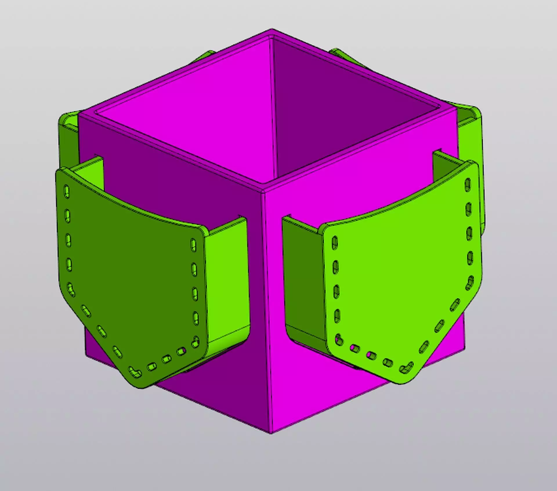 Organizer with pockets 3D print model_0