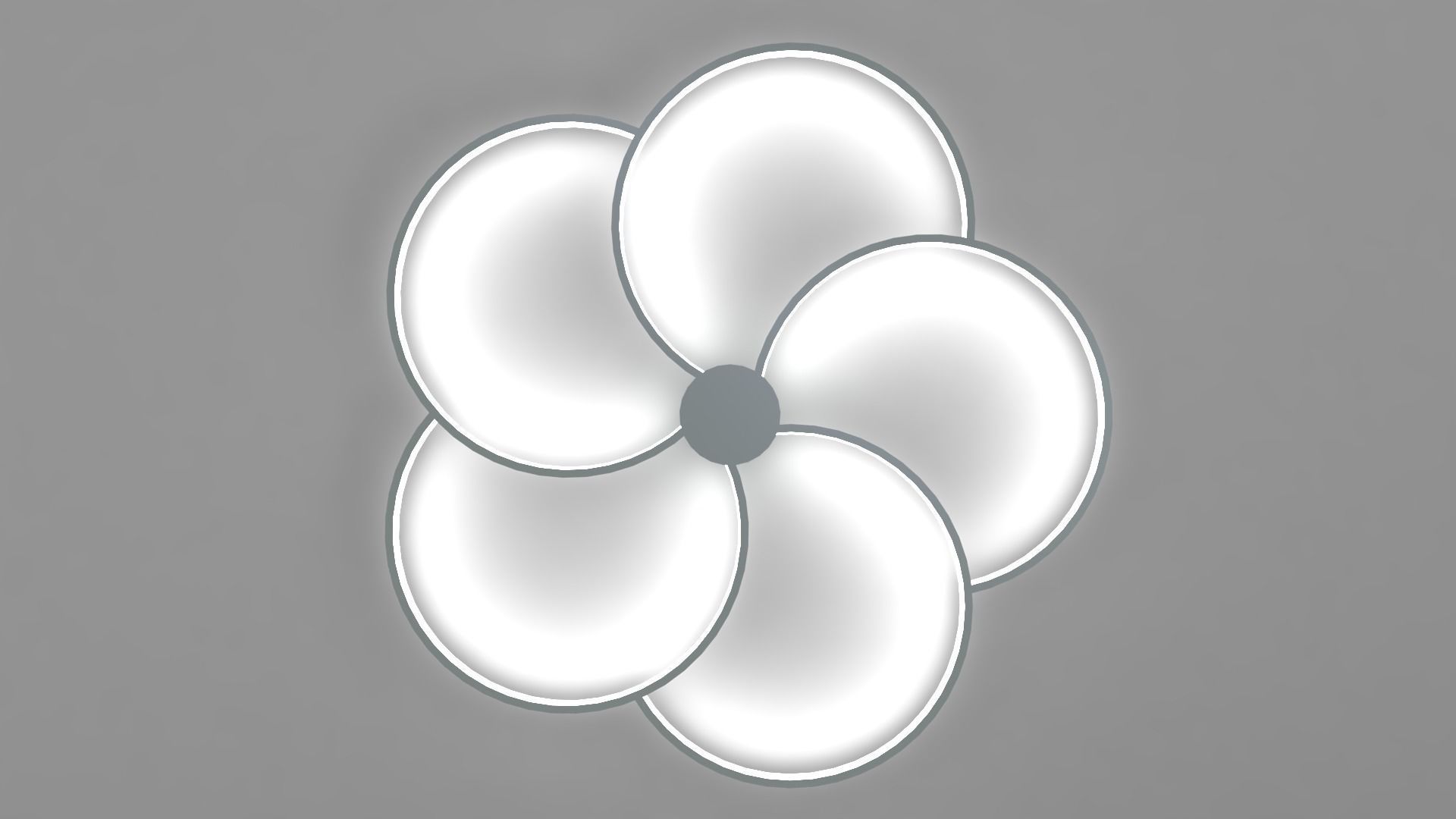 Ceiling light - Modern flower lamp with LED 3D model_6