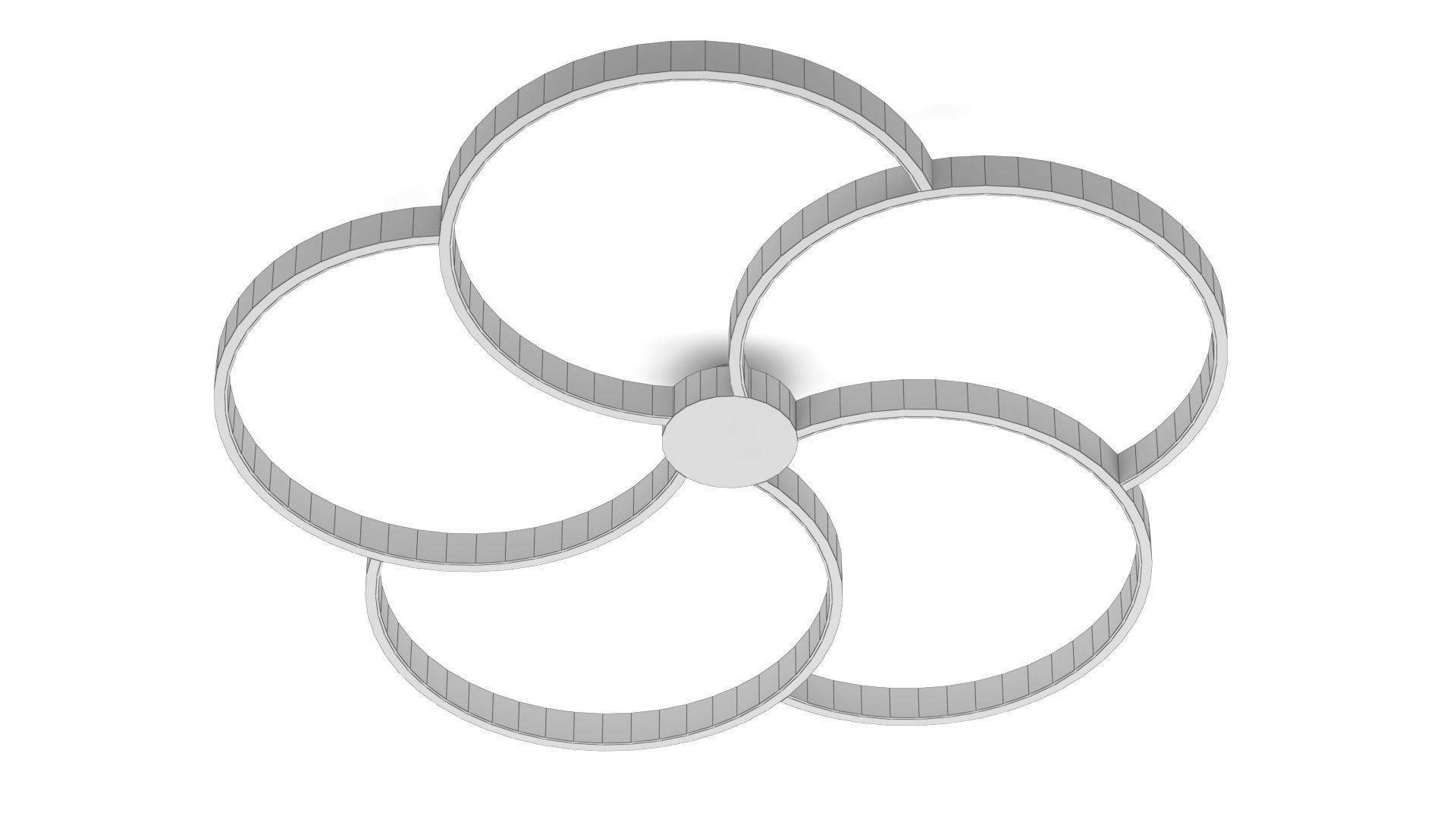 Ceiling light - Modern flower lamp with LED 3D model_8