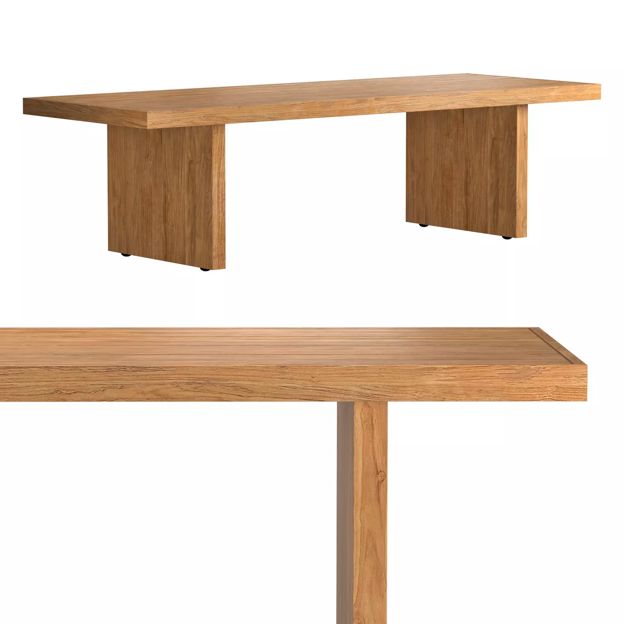 CAPE TOWN TEAK RECTANGULAR DINING TABLE 3D model_0