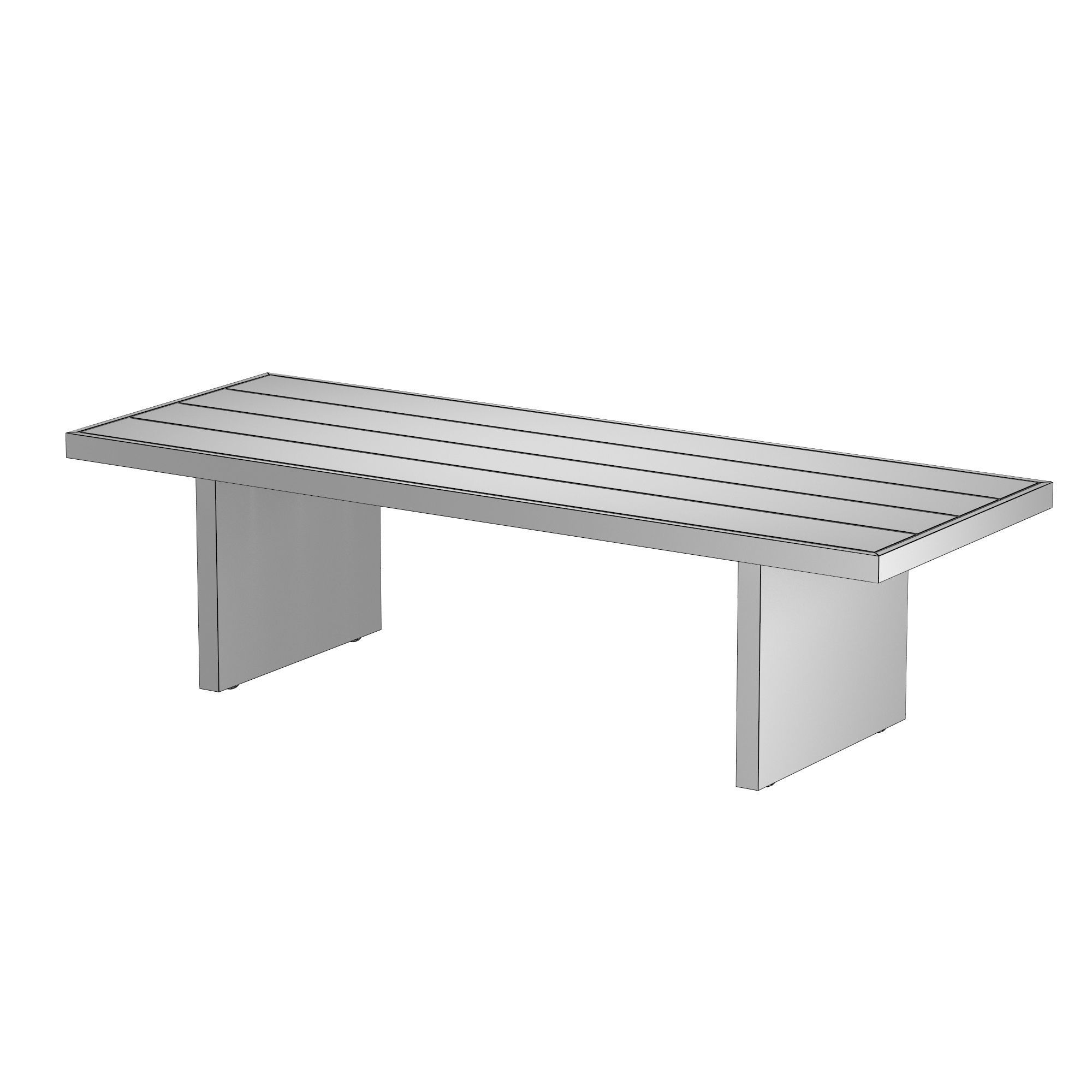 CAPE TOWN TEAK RECTANGULAR DINING TABLE 3D model_6