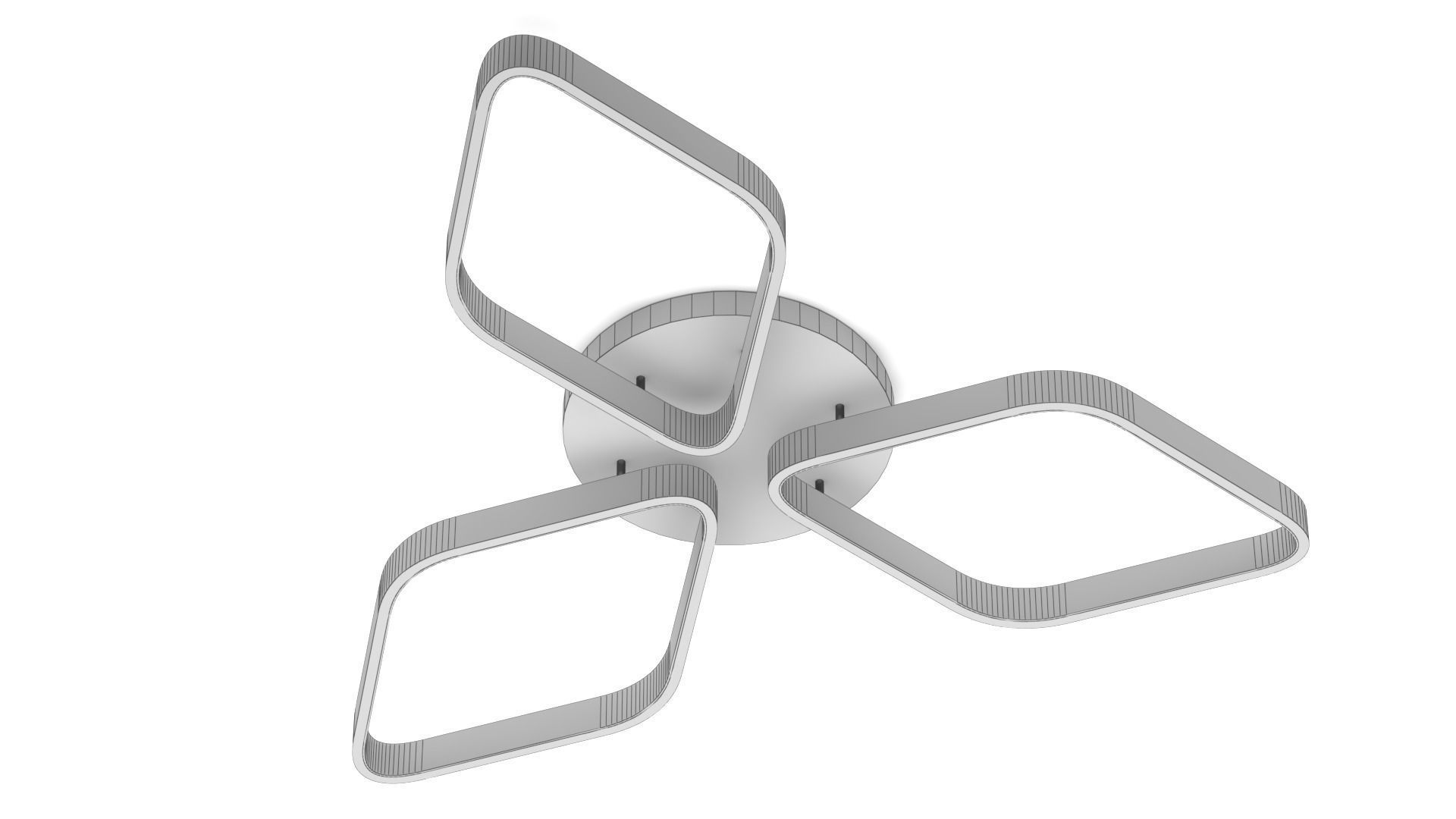 Ceiling light - 3 diamonds lamp with LED 3D model_8