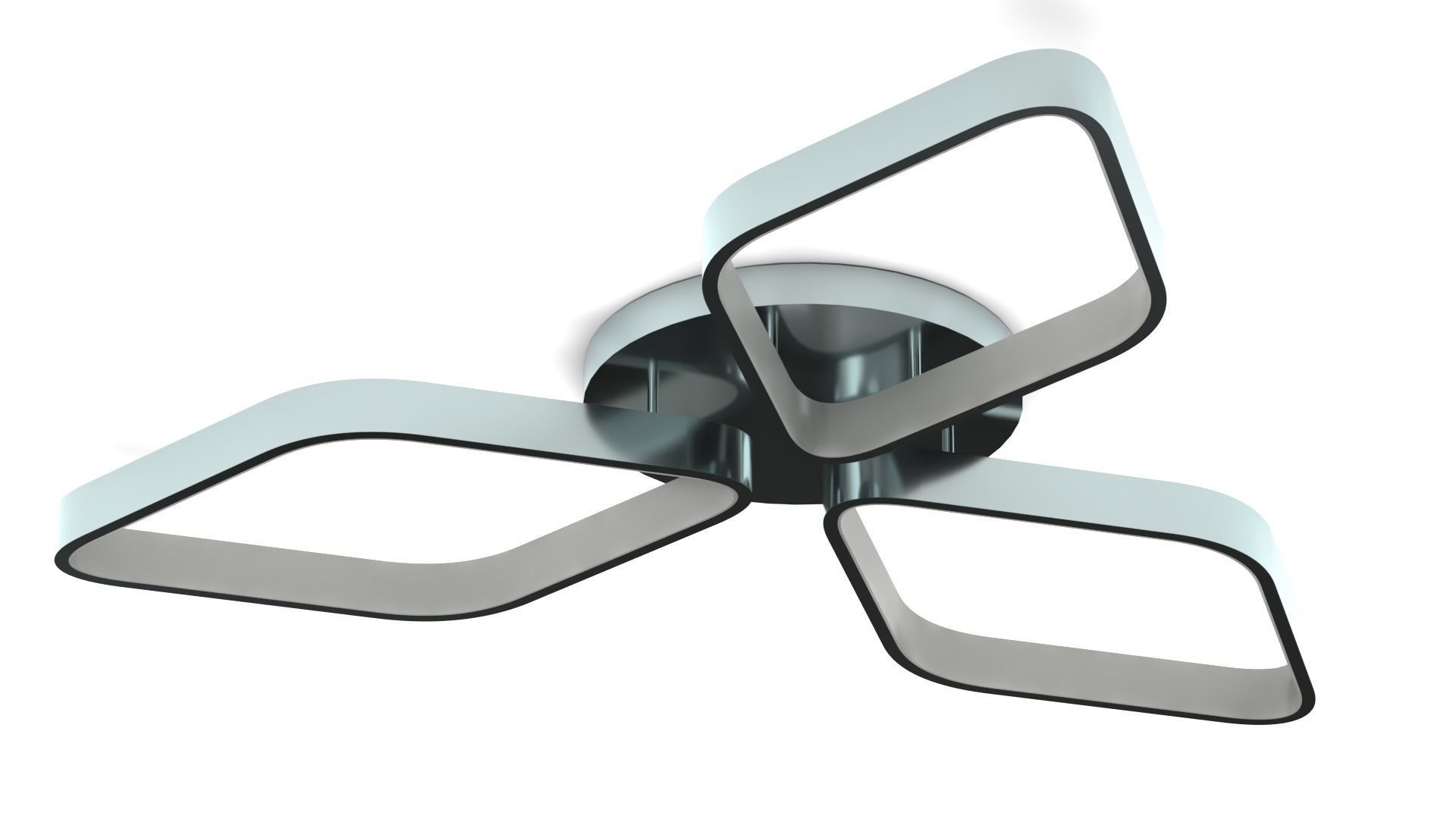 Ceiling light - 3 diamonds lamp with LED 3D model_3