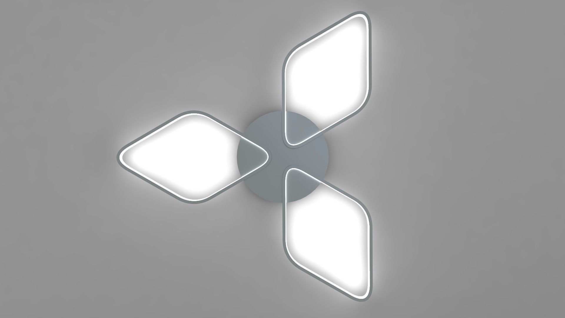 Ceiling light - 3 diamonds lamp with LED 3D model_6