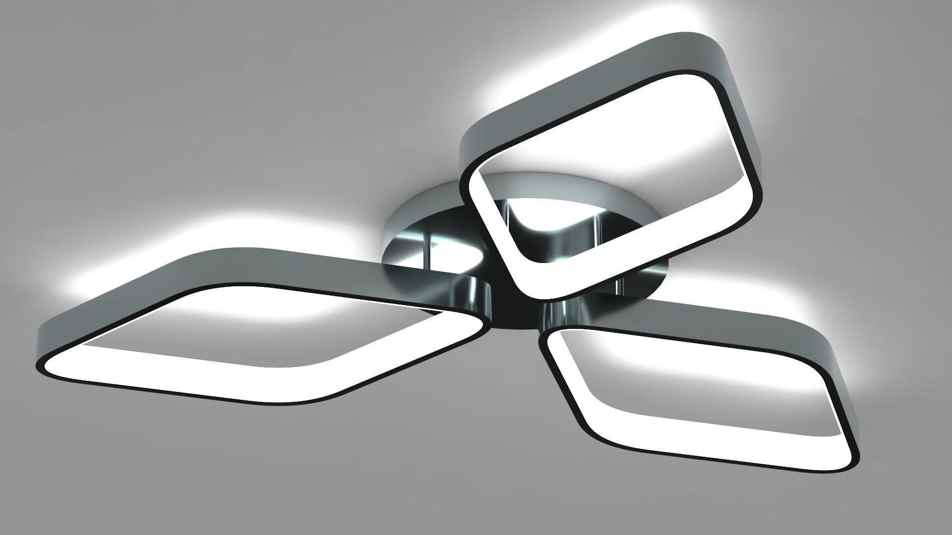 Ceiling light - 3 diamonds lamp with LED 3D model_5