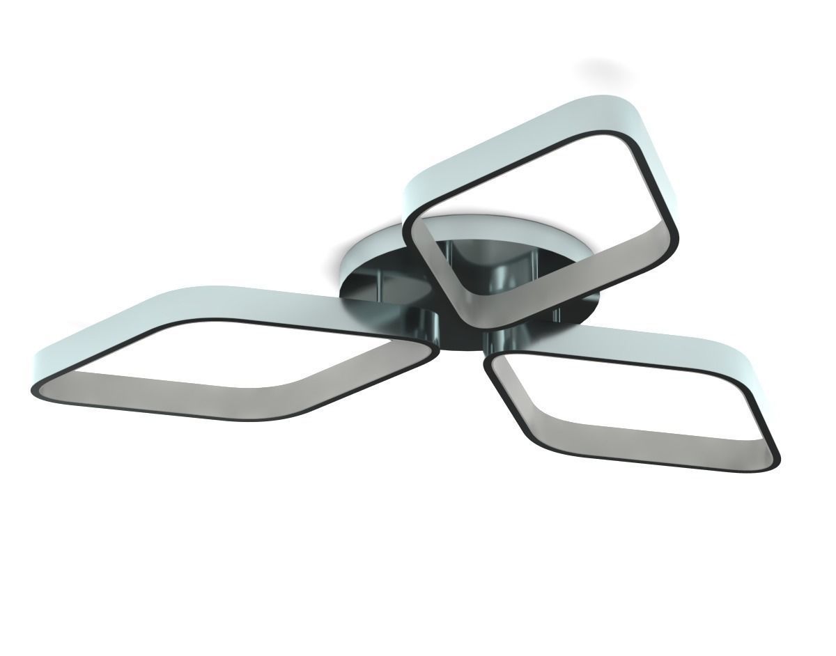 Ceiling light - 3 diamonds lamp with LED 3D model_1