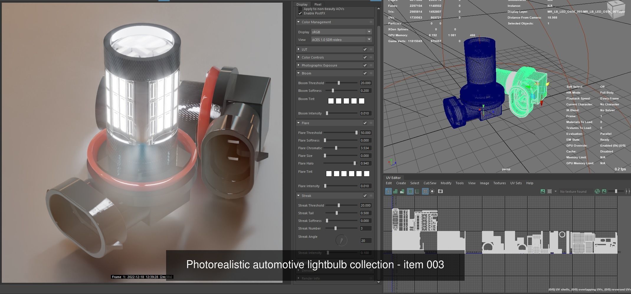 Automotive lighhtbulbs 3D Model Collection_6