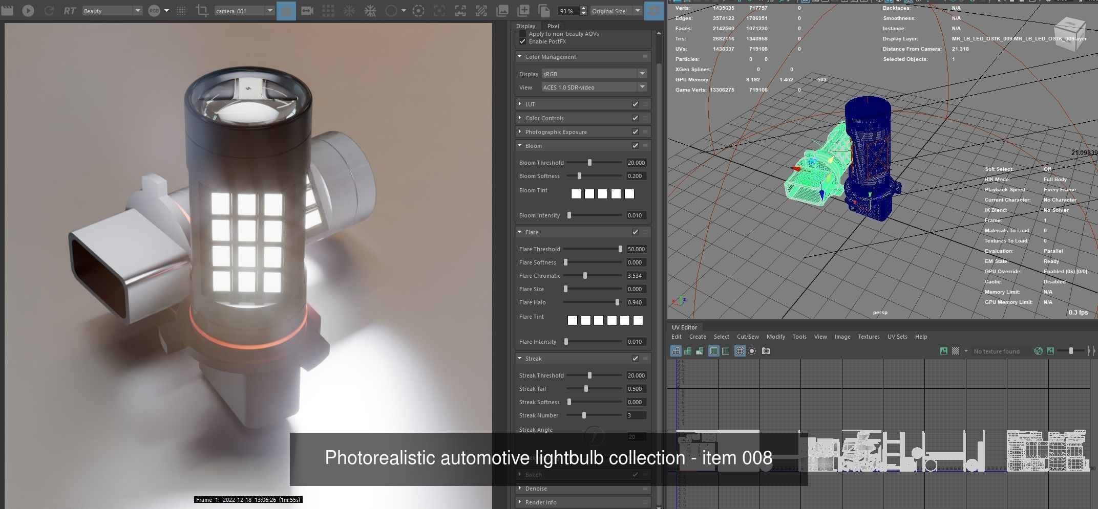 Automotive lighhtbulbs 3D Model Collection_10