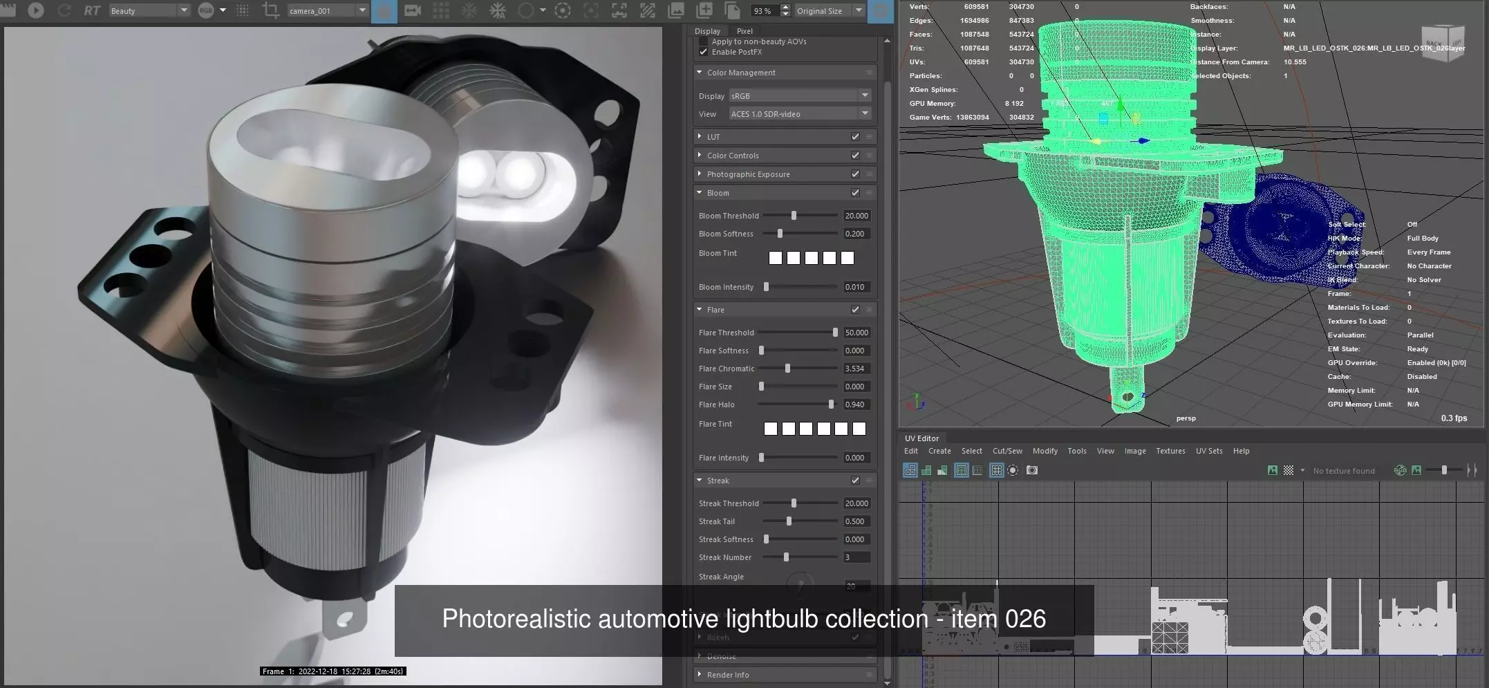 Automotive lighhtbulbs 3D Model Collection_0