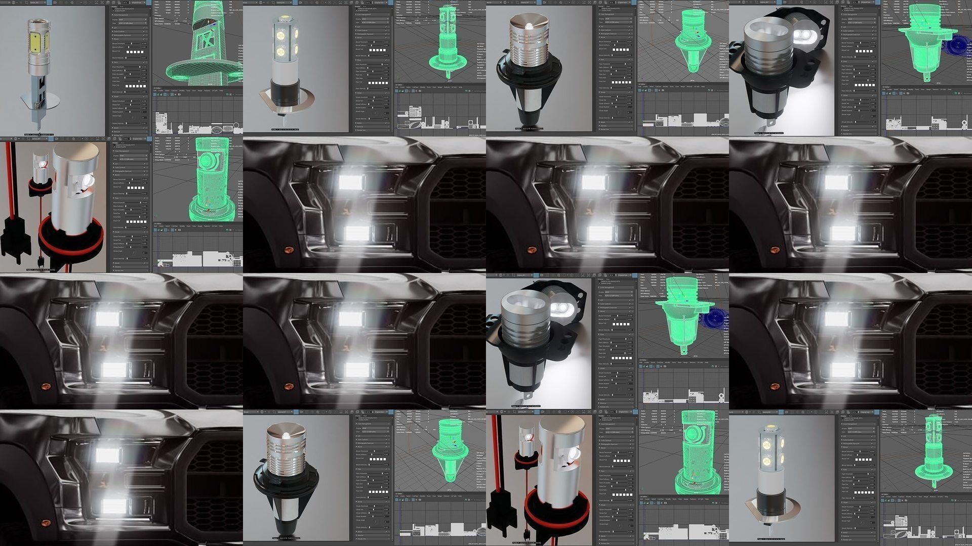 Automotive lighhtbulbs 3D Model Collection_3