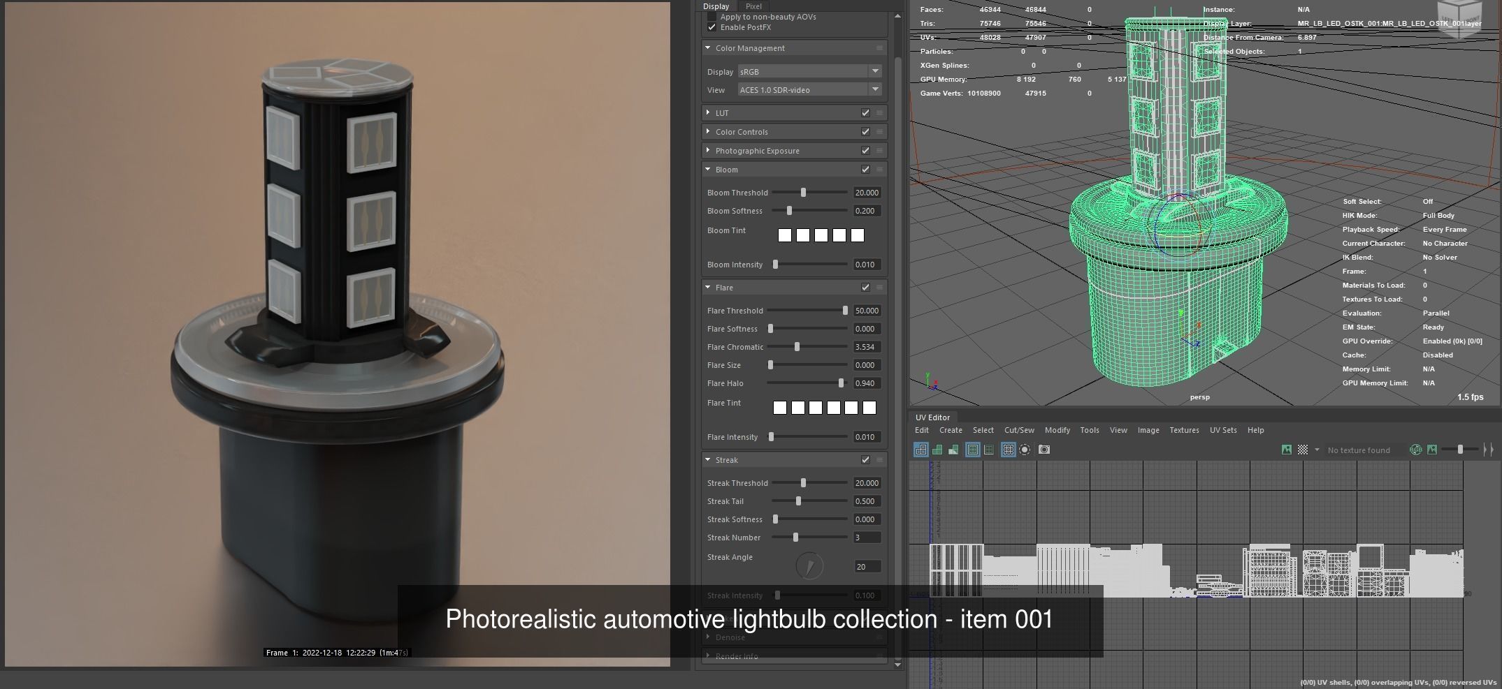 Automotive lighhtbulbs 3D Model Collection_4