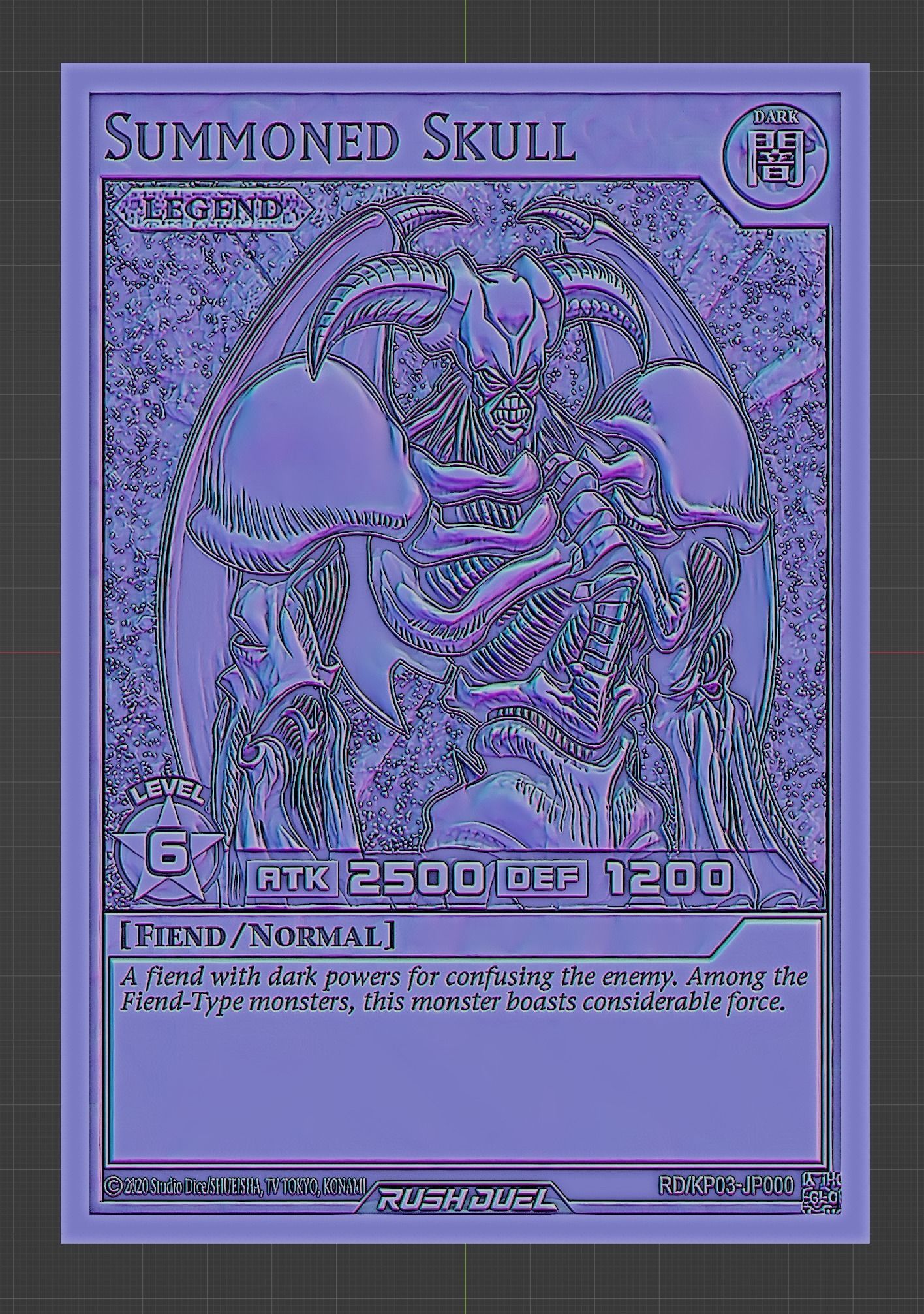 summoned skull - rush duel - yugioh 3D print model_3