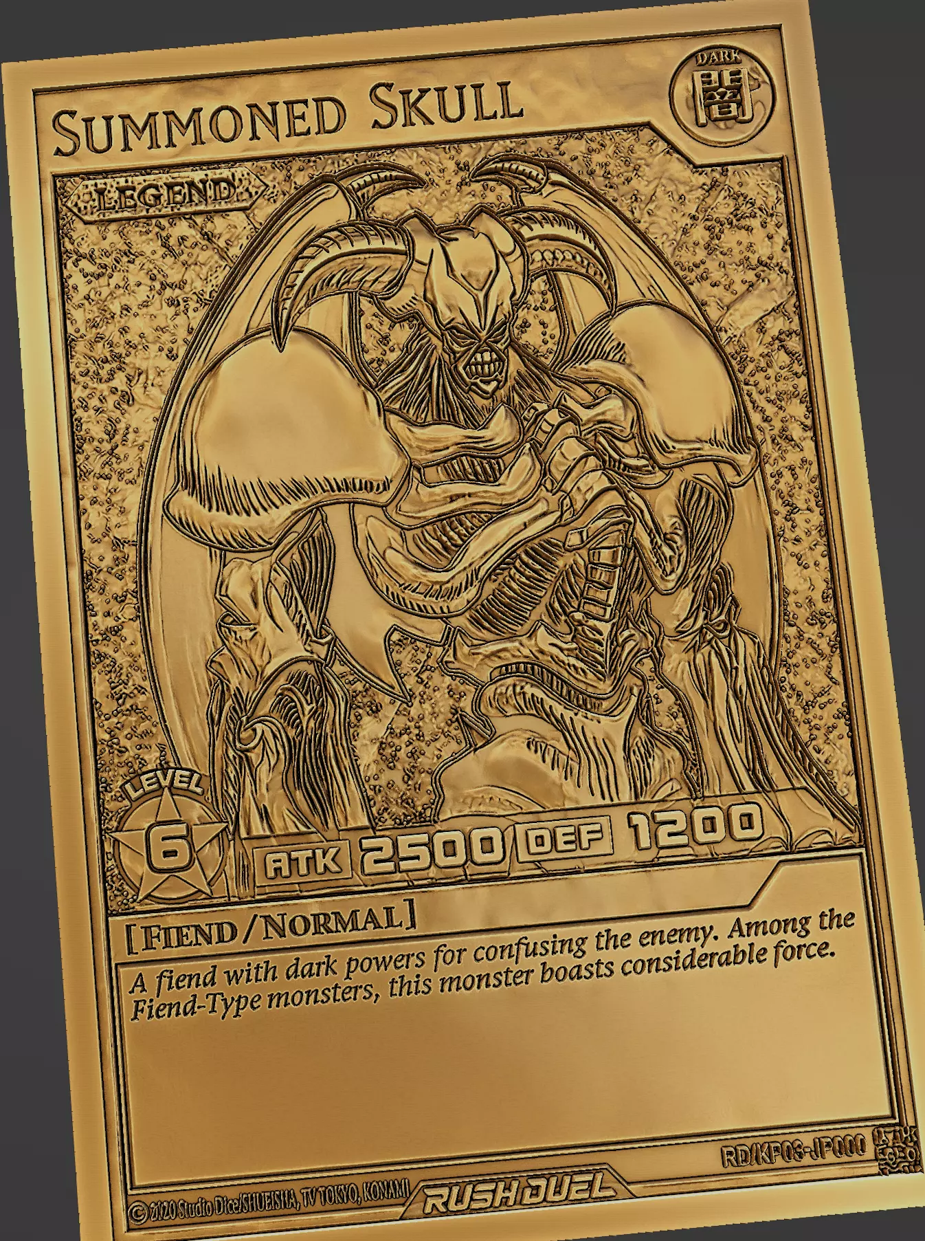 summoned skull - rush duel - yugioh 3D print model_0