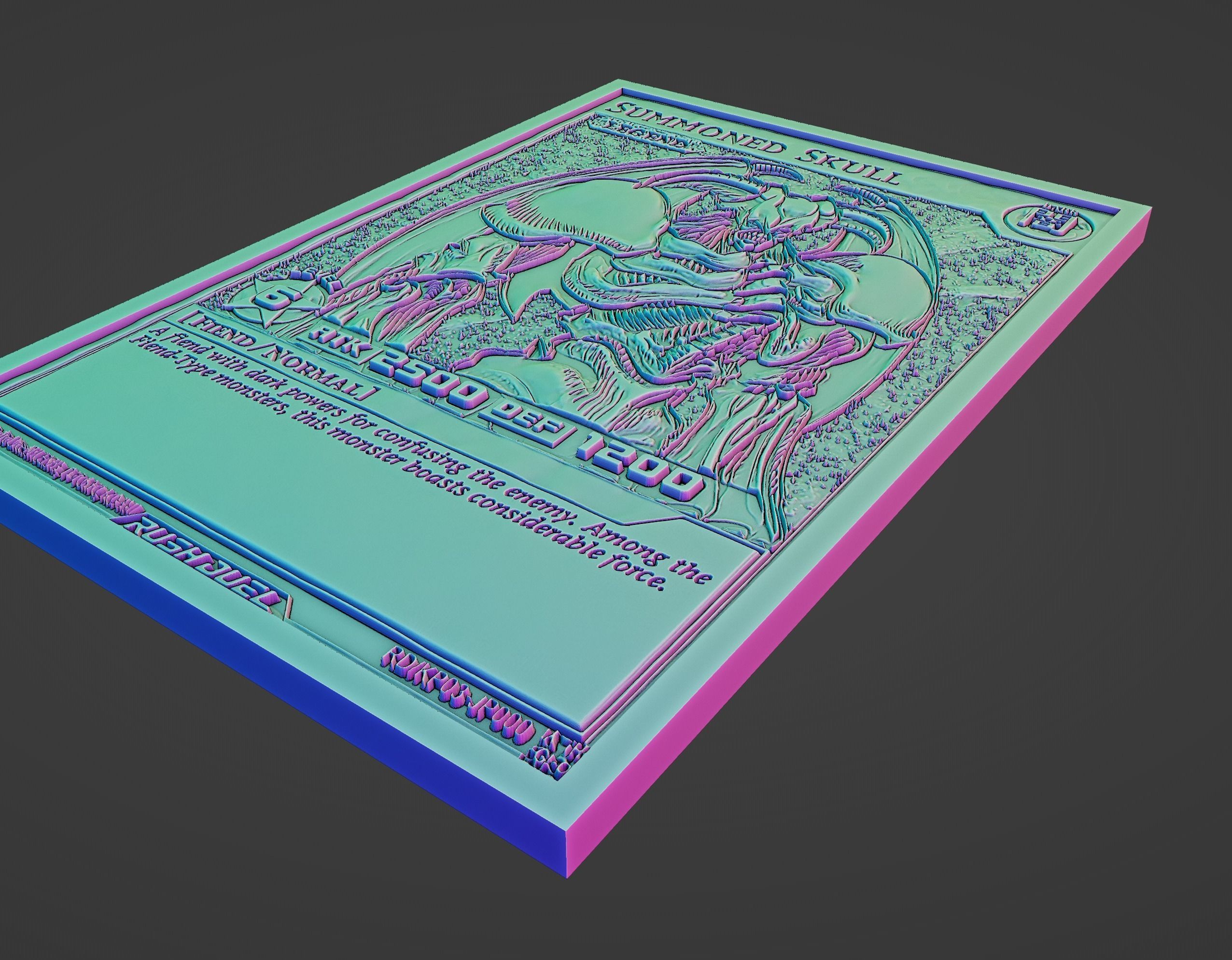 summoned skull - rush duel - yugioh 3D print model_4