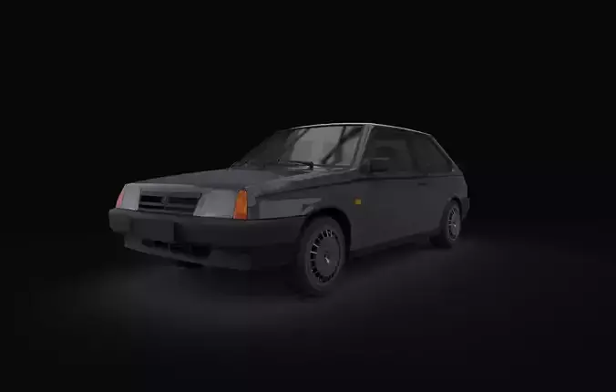 Vaz 2108 Car Low-poly 3D model