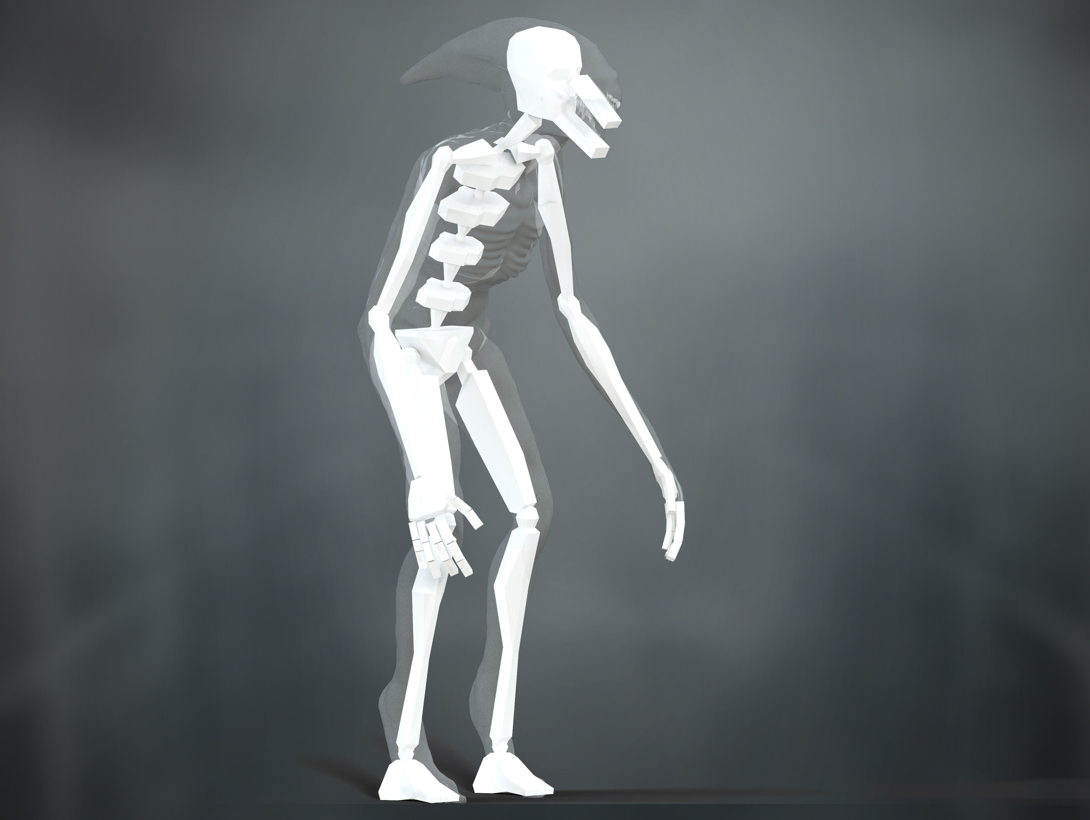 Deacon Low-poly 3D model_10