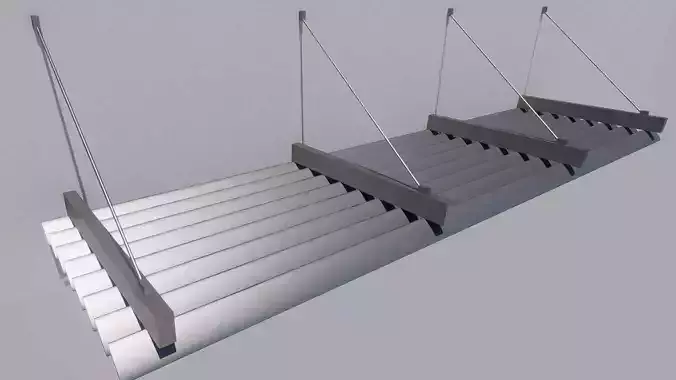 Overhang Sun Shade Louvres Cover 3D model