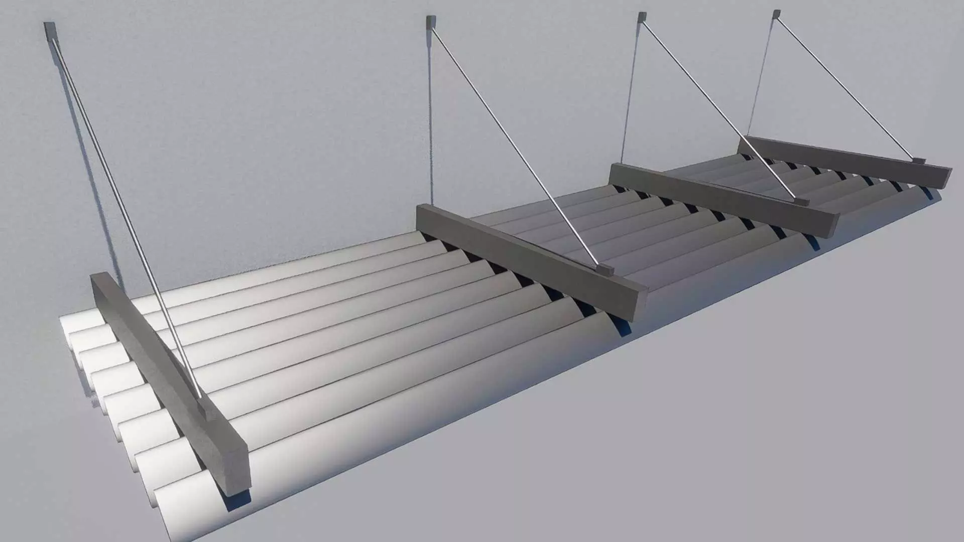 Overhang Sun Shade Louvres Cover 3D model_0