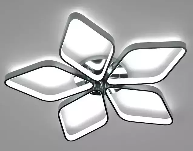 Ceiling light - 5 diamonds lamp with LED 3D model