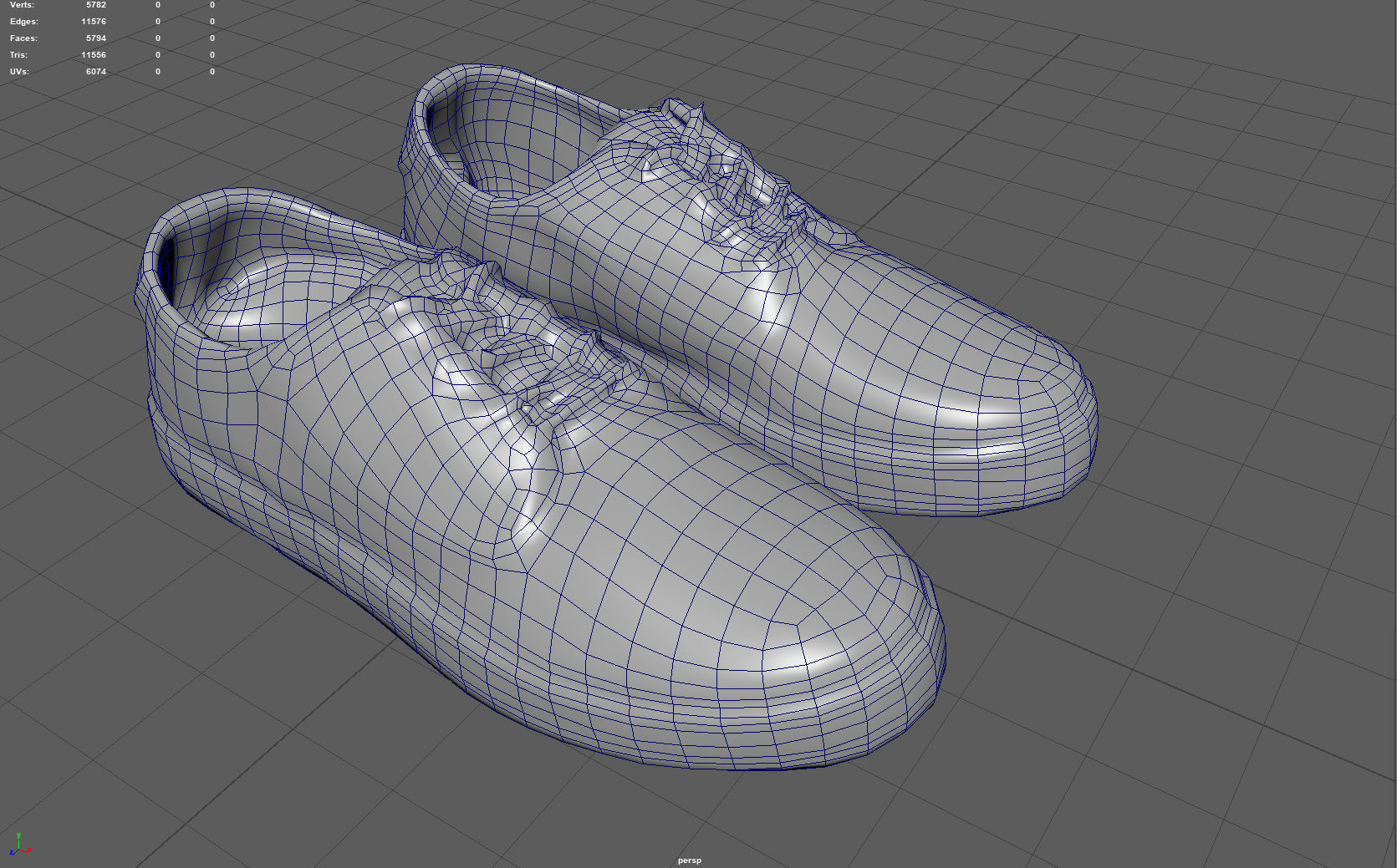Summer Shoes Low-poly 3D model_5