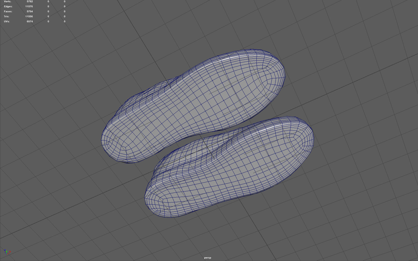 Summer Shoes Low-poly 3D model_10