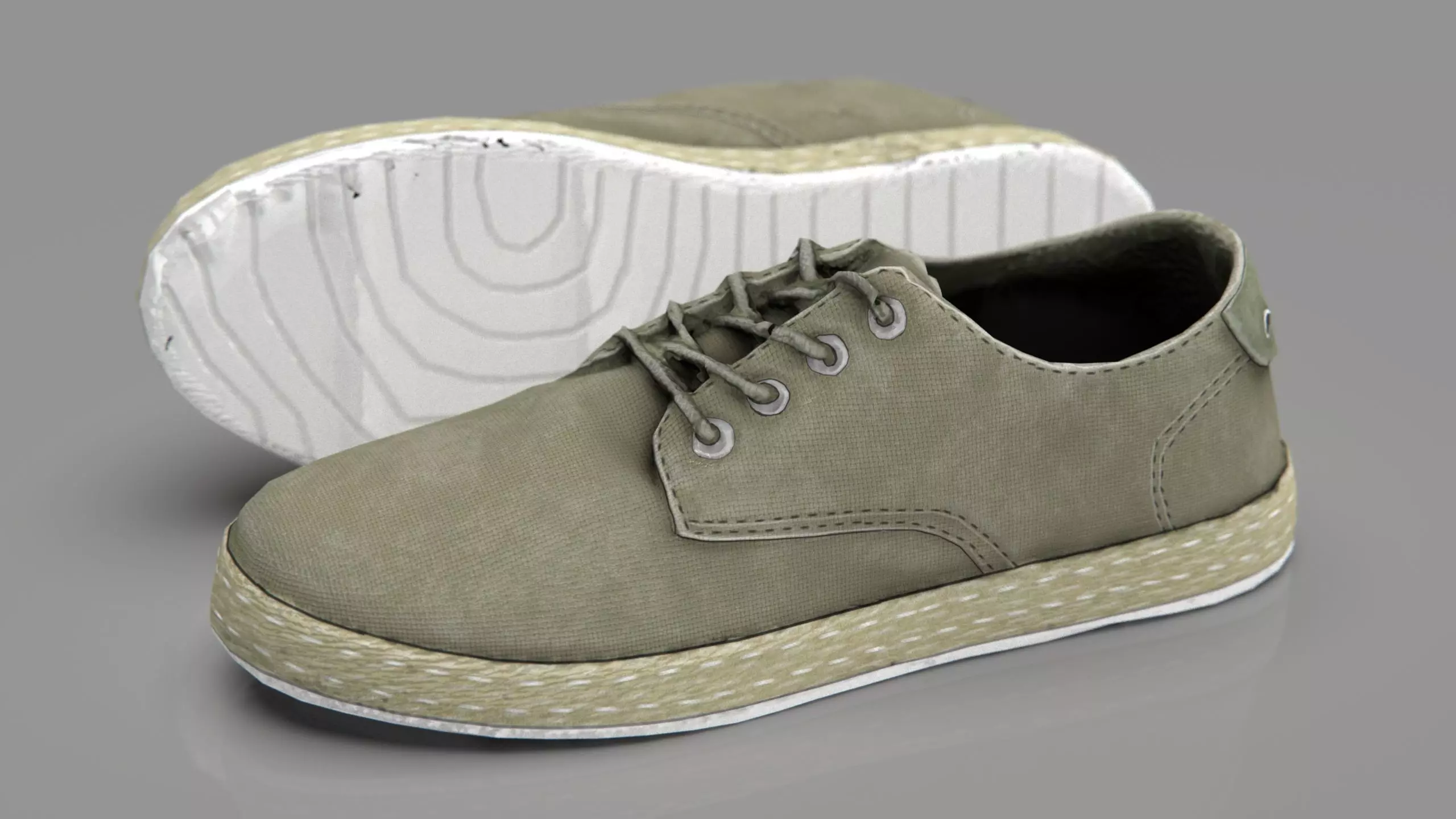 Summer Shoes Low-poly 3D model_0