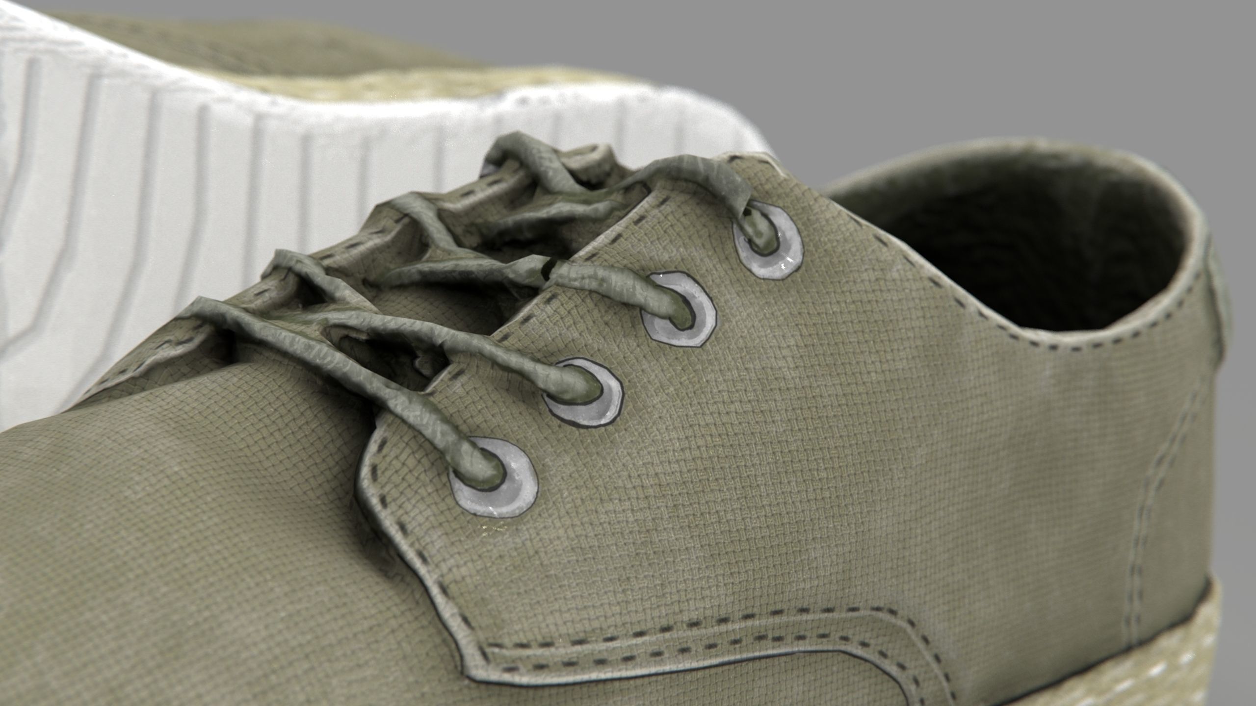 Summer Shoes Low-poly 3D model_13