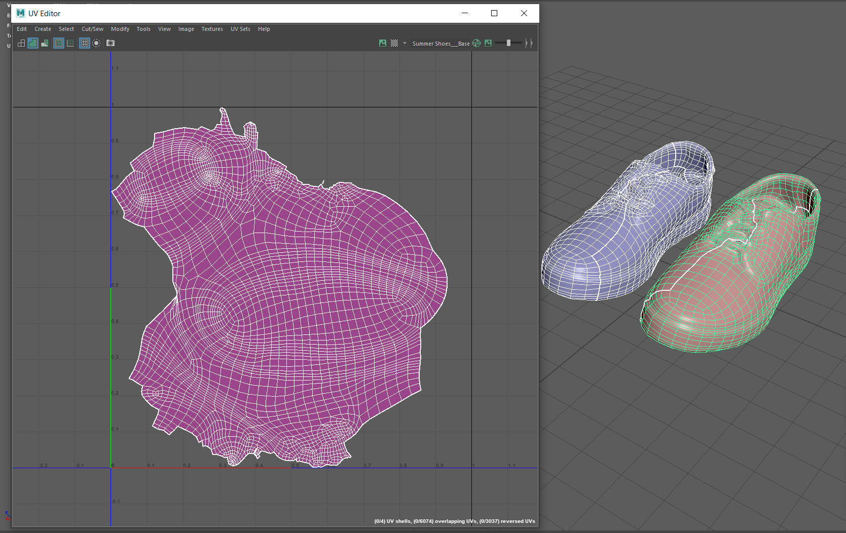 Summer Shoes Low-poly 3D model_9